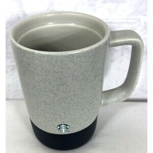 Starbucks Ceramic Coffee Travel Mug Rubber Base (no lid) Speckled Gray 14 fl oz